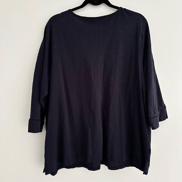 Talbots 3XP Navy Pullover Top Petite - Picture 2 of 6